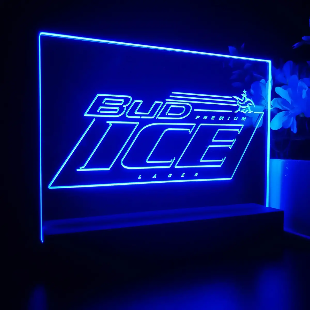 Bud Ice Larger Neon Sign Pub Bar Decor Lamp 1