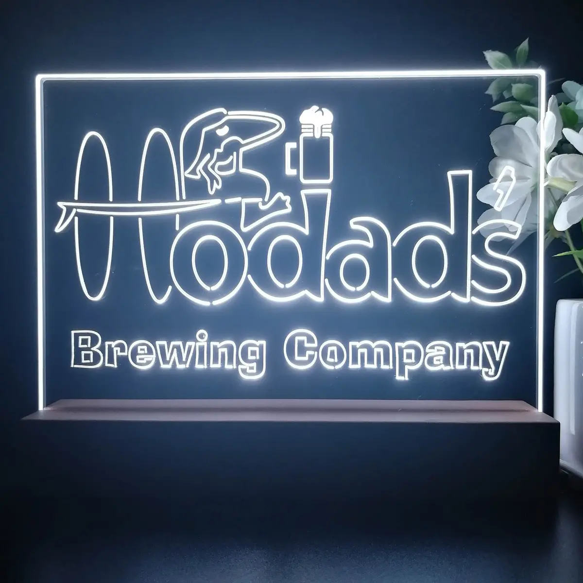 Hodad's Brewing Co. Neon Sign Pub Bar Decor Lamp 1
