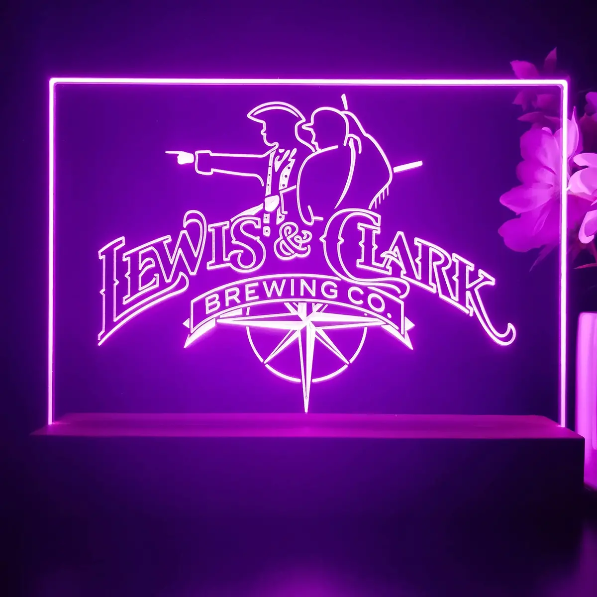 Lewis & Clark Brewing Co. Neon Sign Pub Bar Decor Lamp 1