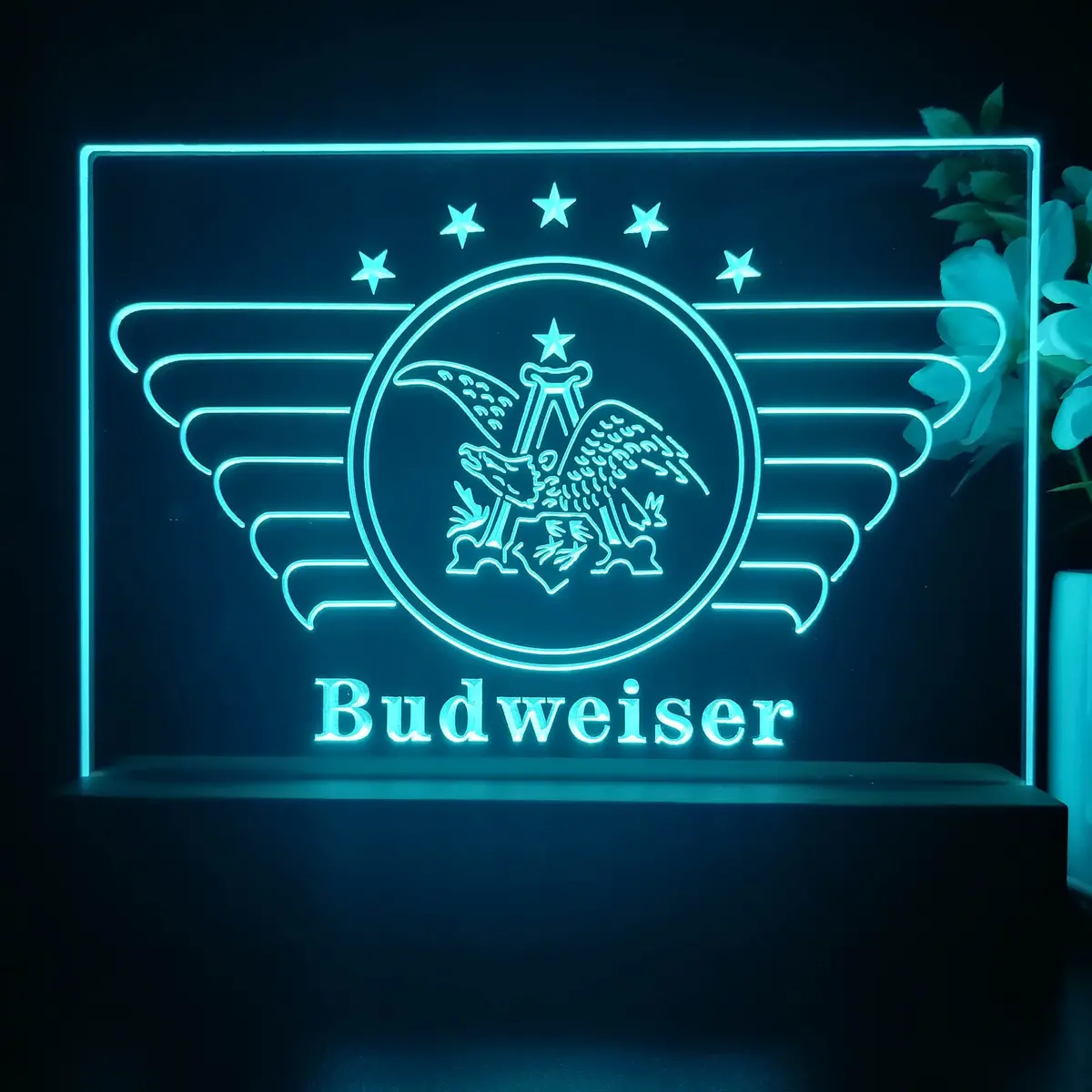 Budweiser Beer Vintage Eagle Logo Neon Sign Pub Bar Decor Lamp 2