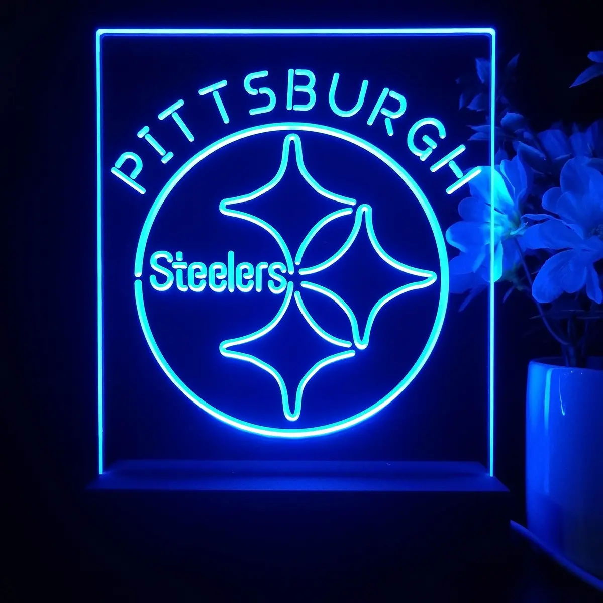 Pittsburgh Steelers Neon Sign Table Top Lamp 1