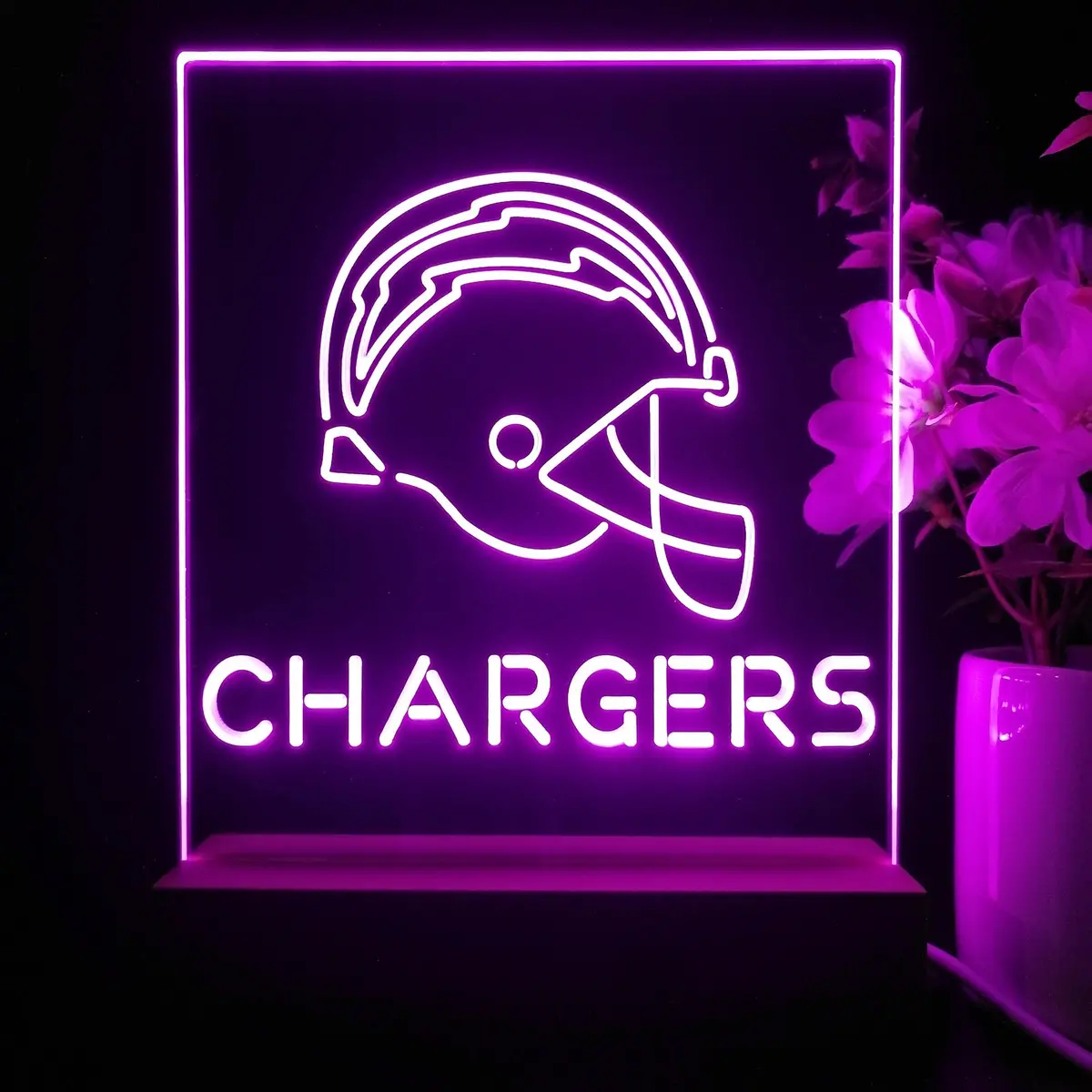 Los Angeles Chargers Football Bar Decor Neon Sign Table Top Lamp 1