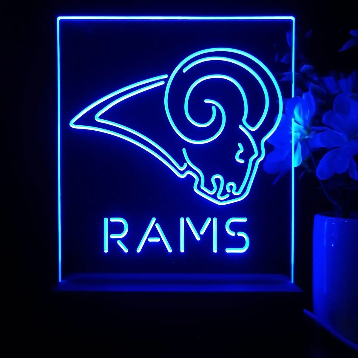 Los Angeles Rams Football Bar Neon Sign Table Top Lamp 1