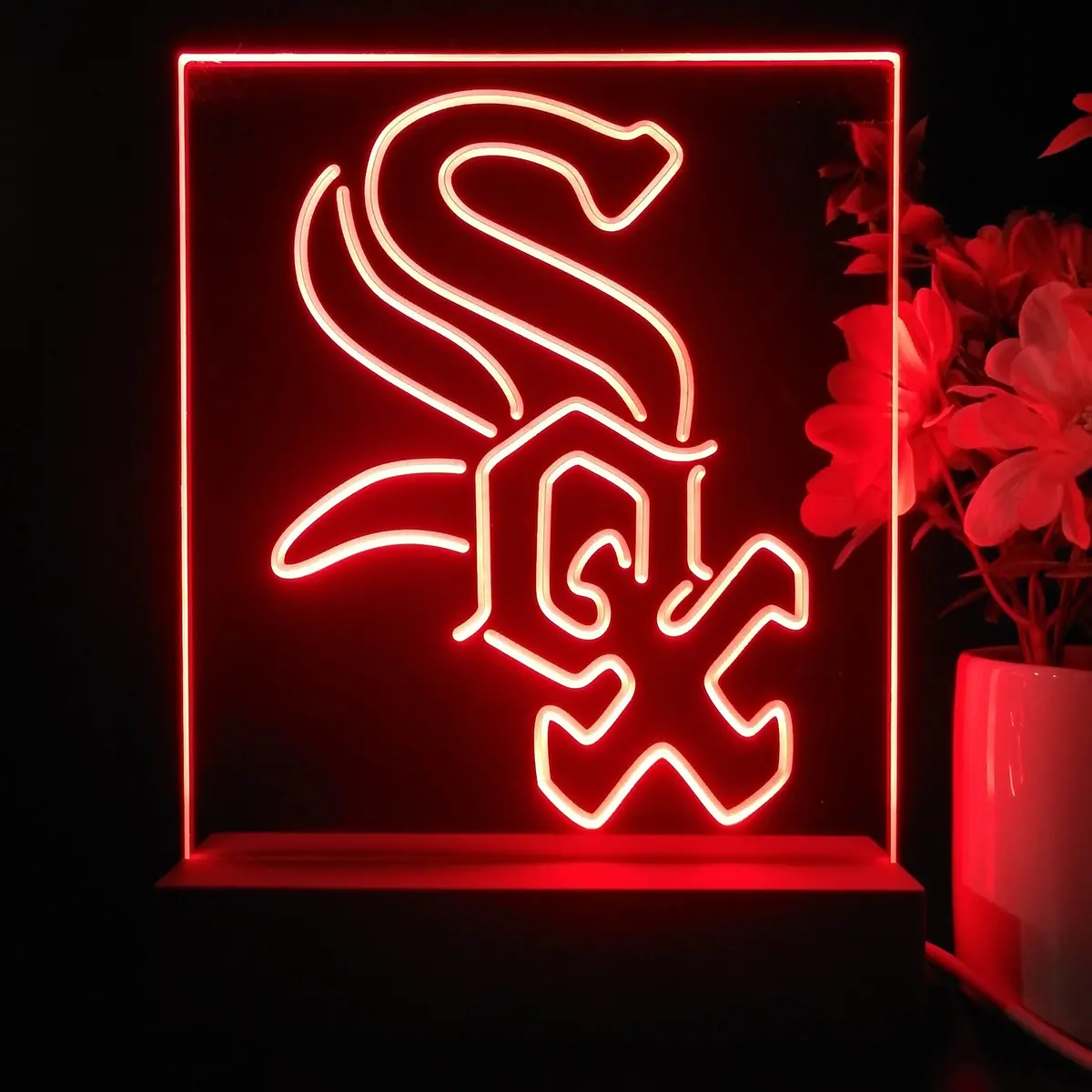 Chicago White Sox Neon Sign Table Top Lamp 1