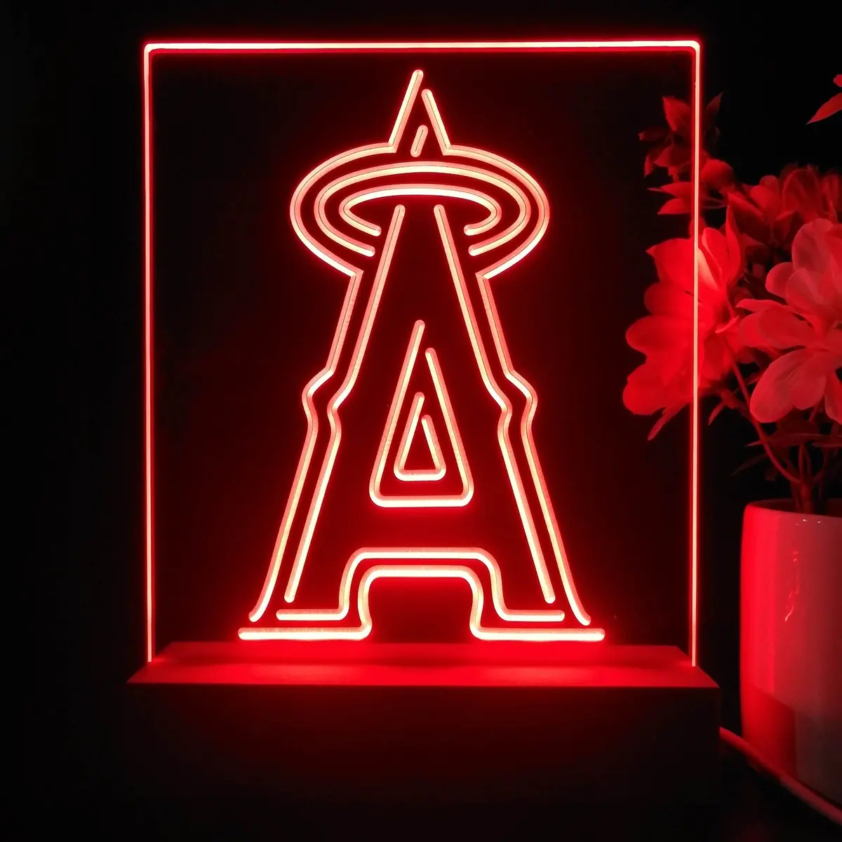 Los Angeles Angels Neon Sign Table Top Lamp 1