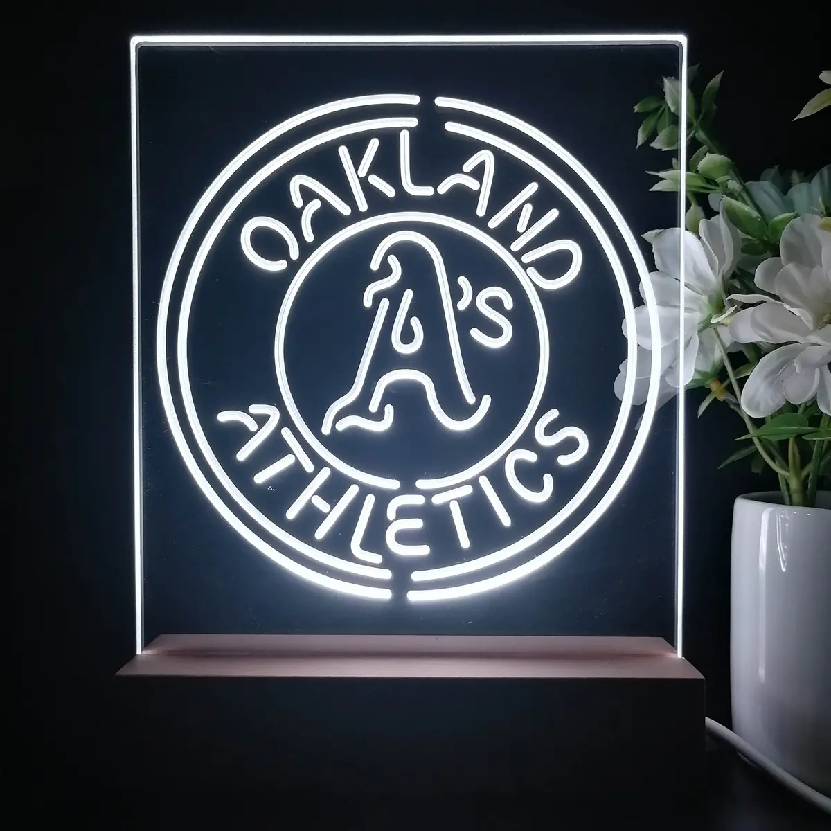 Oakland Athletics Neon Sign Table Top Lamp 1