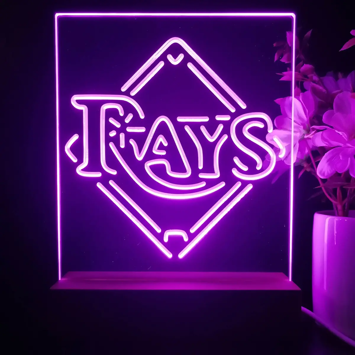 Tampa Bay Rays Neon Sign Table Top Lamp 1