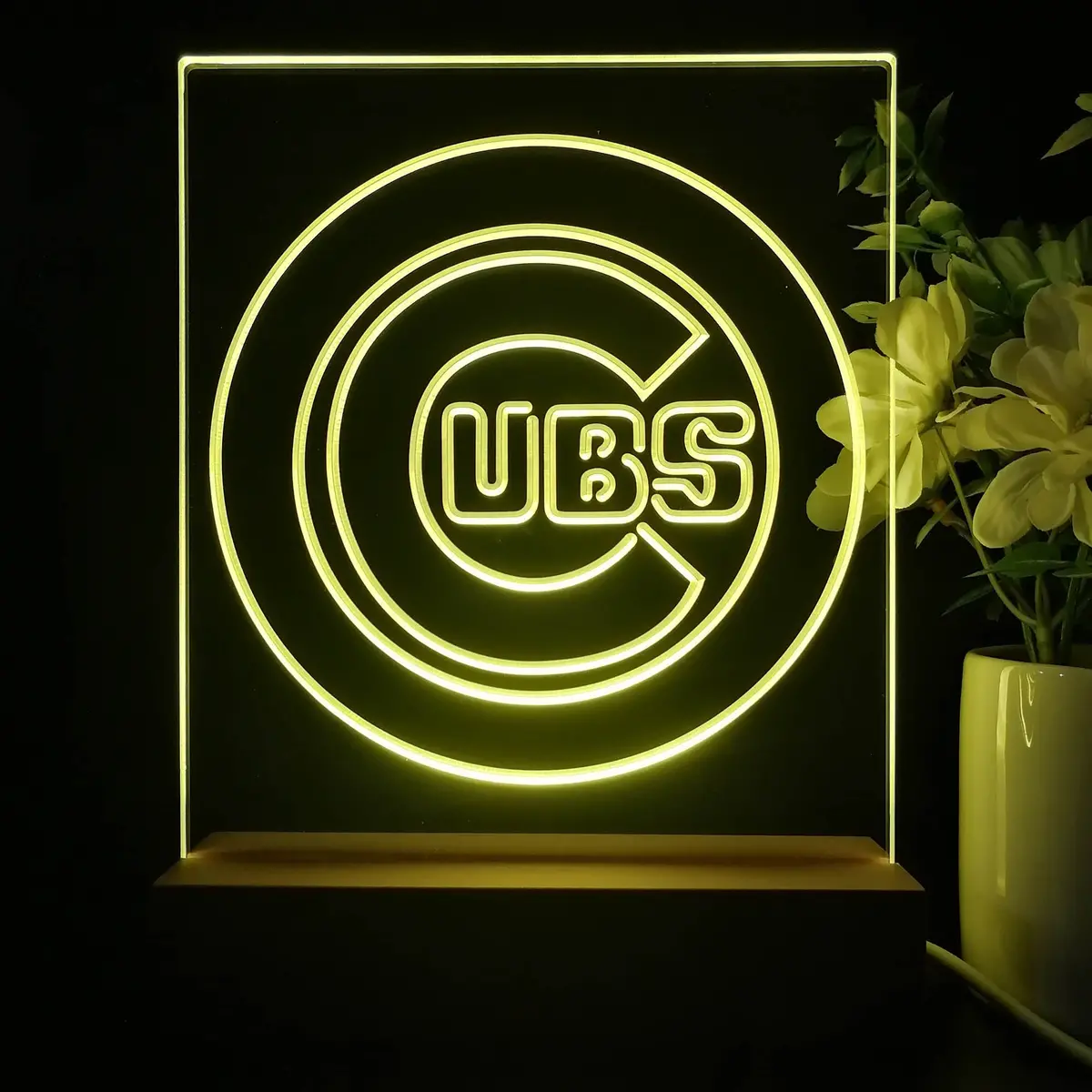 Chicago Cubs Neon Sign Table Top Lamp 1