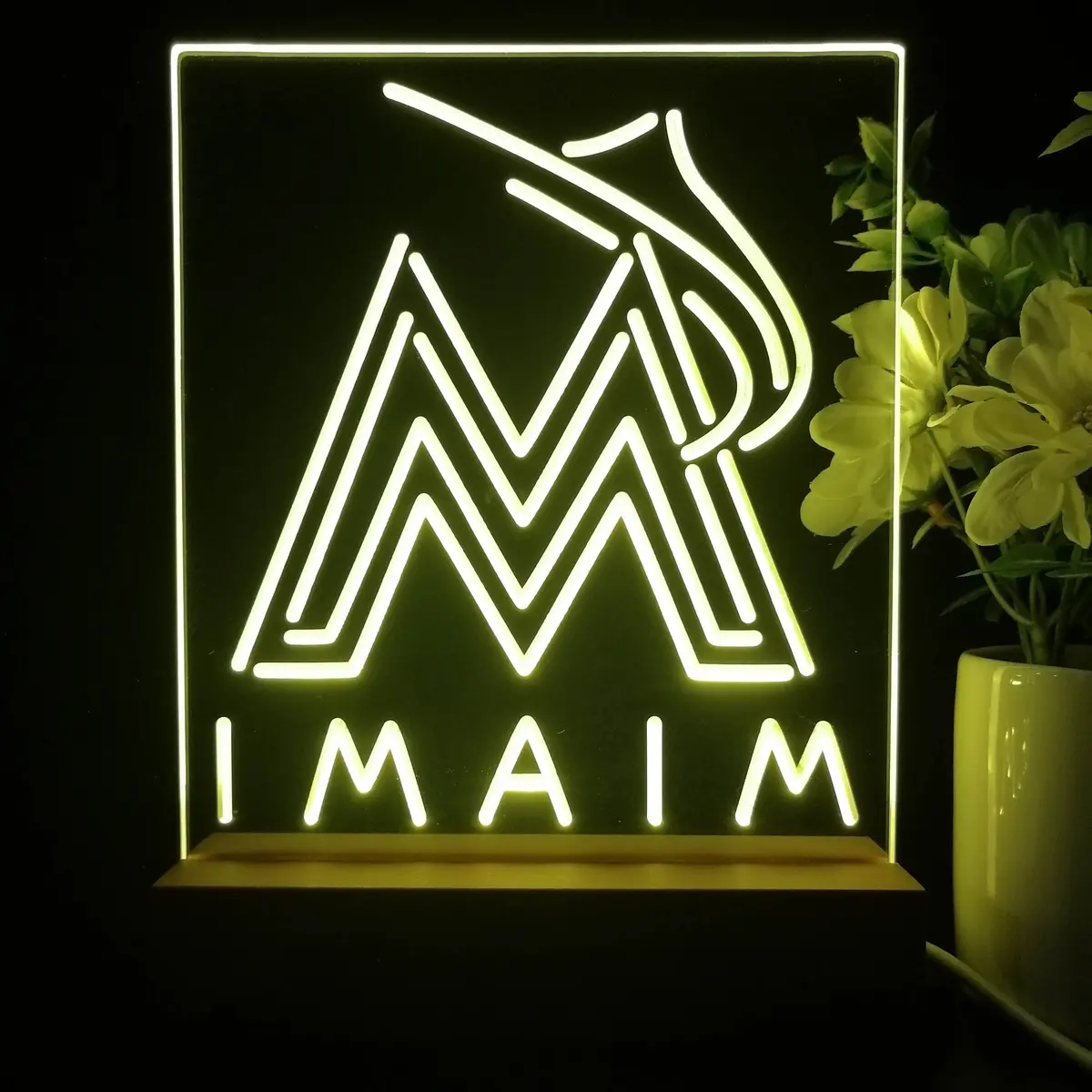 Florida Marlins Neon Sign Table Top Lamp 1