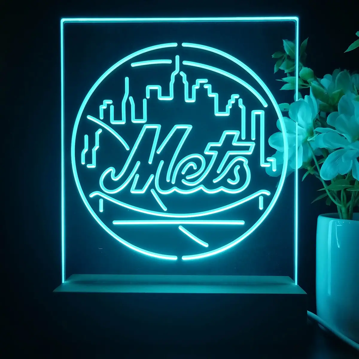 New York Mets Neon Sign Table Top Lamp 1