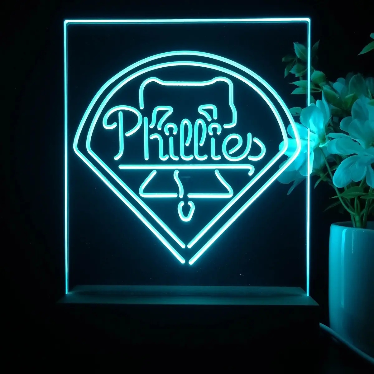 Philadelphia Phillies Neon Sign Table Top Lamp 1