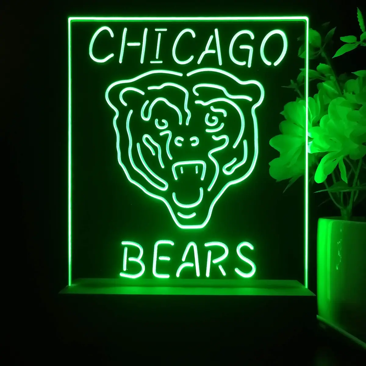 Chicago Bears Night Light Neon Pub Bar Lamp 2