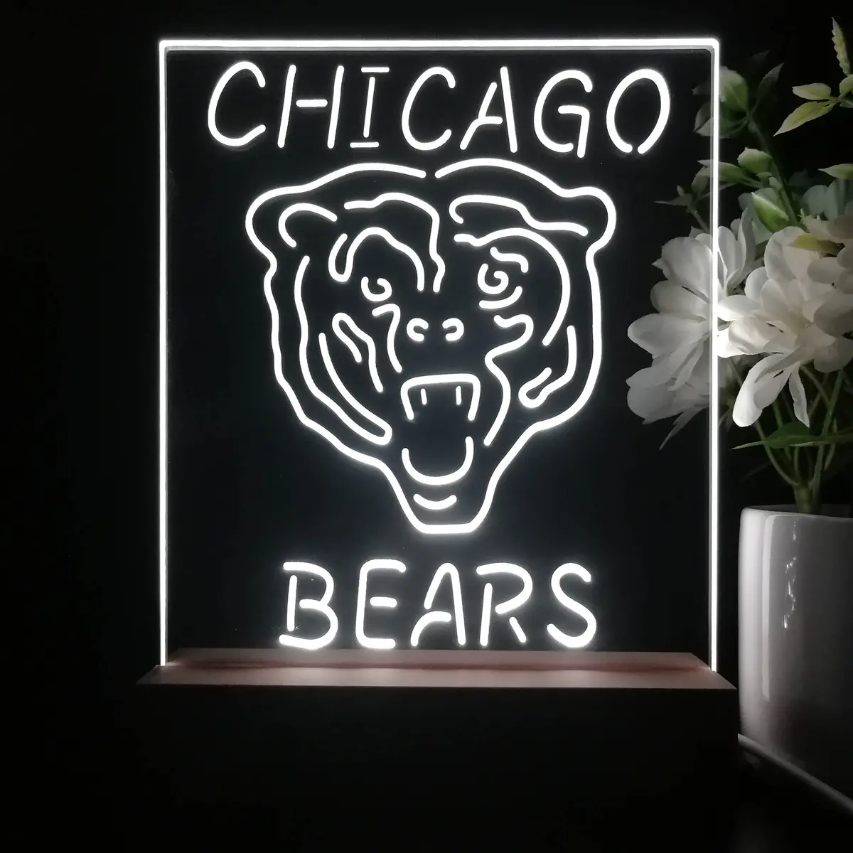 Chicago Bears Night Light Neon Pub Bar Lamp 1