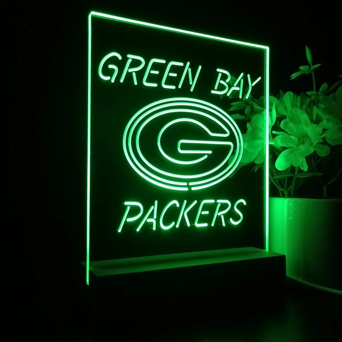 Green Bay Packers Neon Sign Table Top Lamp 1
