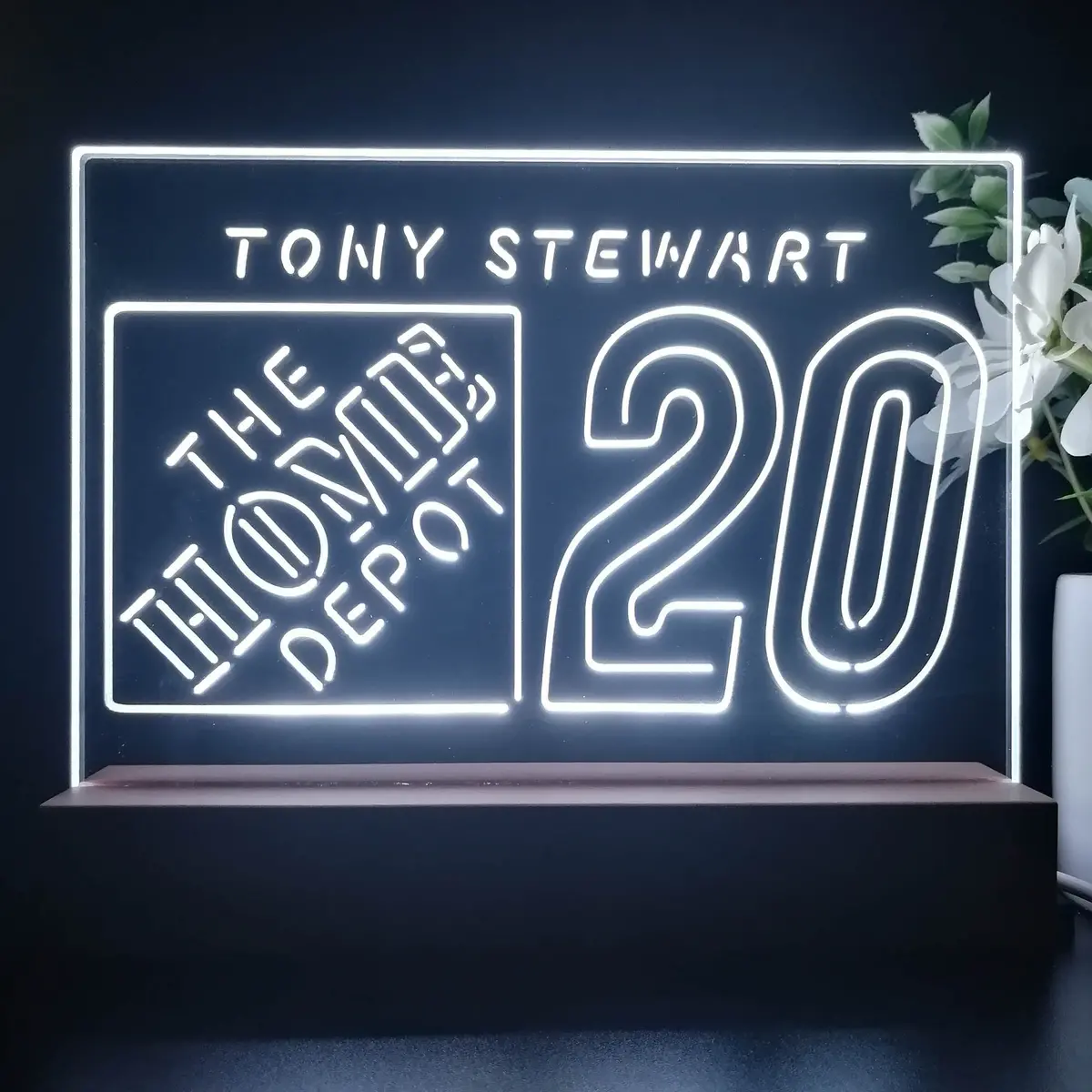 Tony Stewart #20 Racing 3D Illusion Night Light Desk Lamp 1