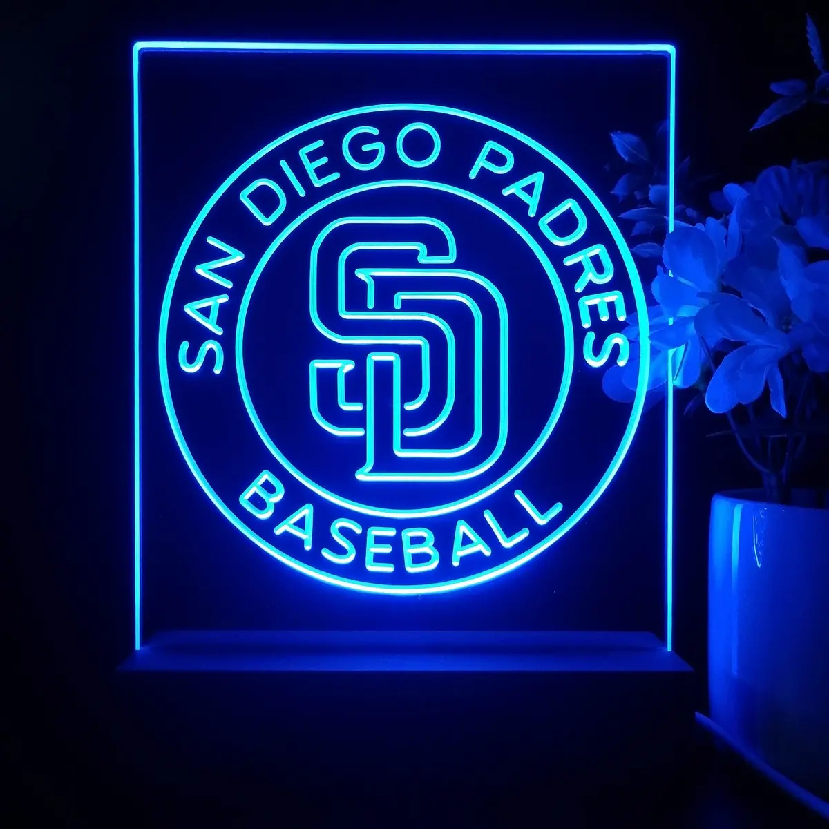 San Diego Padres Neon Sign Table Top Lamp 2