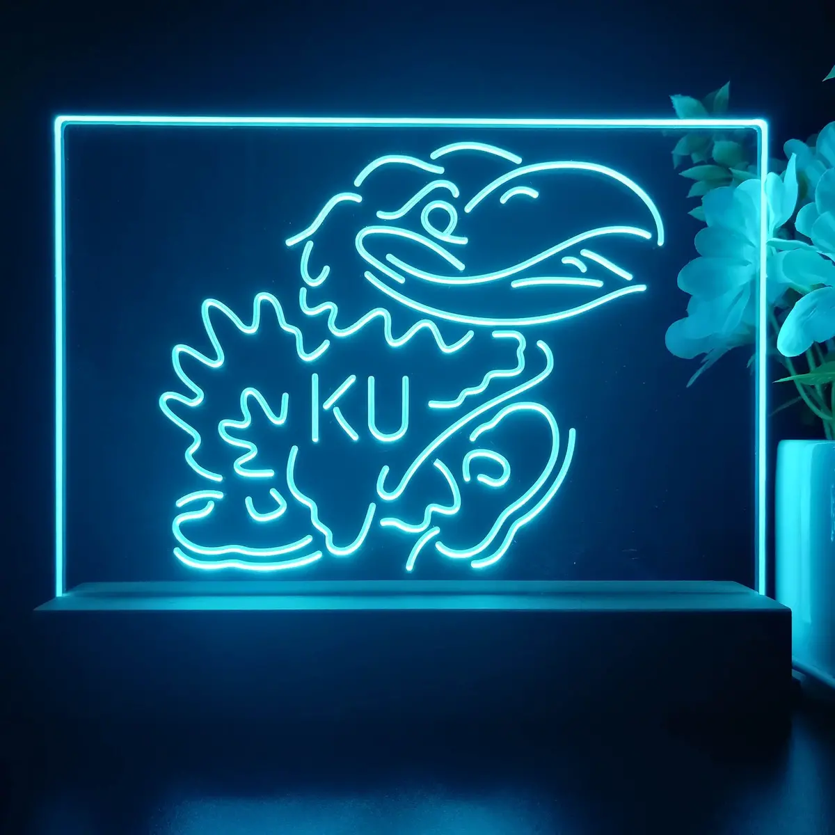 Kansas Jayhawks Ku 3D Illusion Night Light Desk Lamp 1