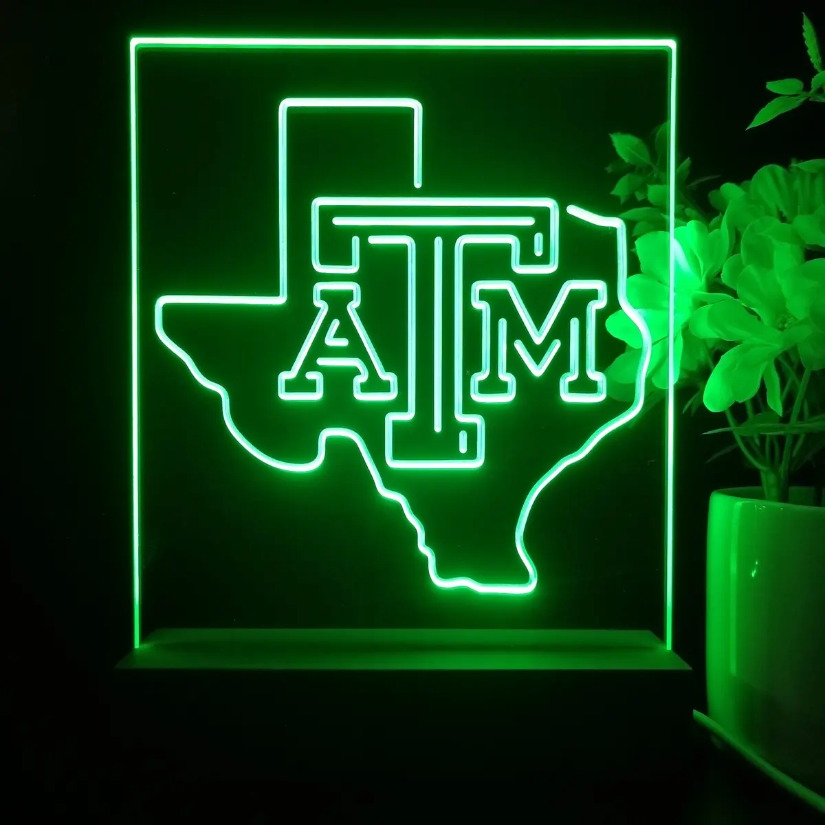 Texas A&M Aggies Neon Sign Table Top Lamp 1