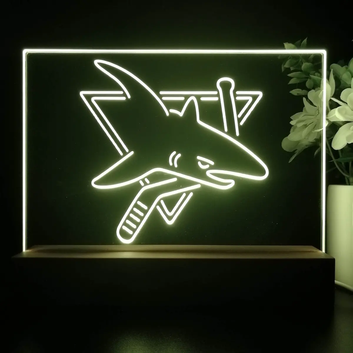 San Jose Sharks 3D Illusion Night Light Desk Lamp 1