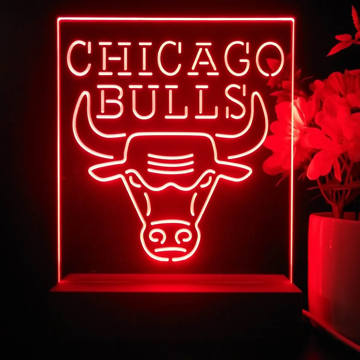 Chicago Bulls Neon Sign Table Top Lamp 2