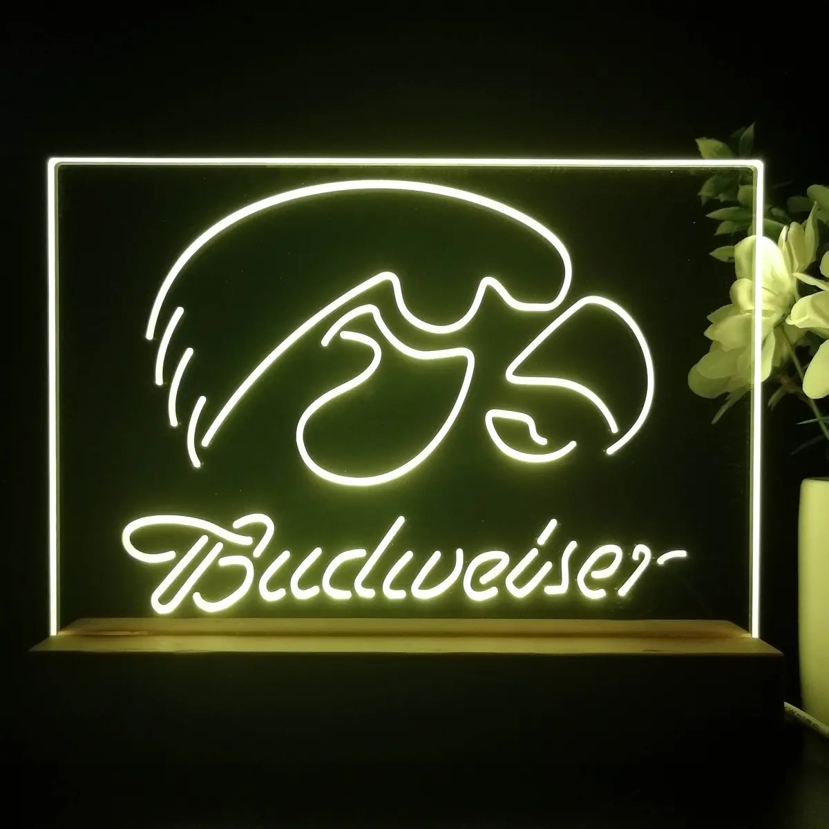 University Of Lowa Budweiser 3D Illusion Night Light Desk Lamp 1