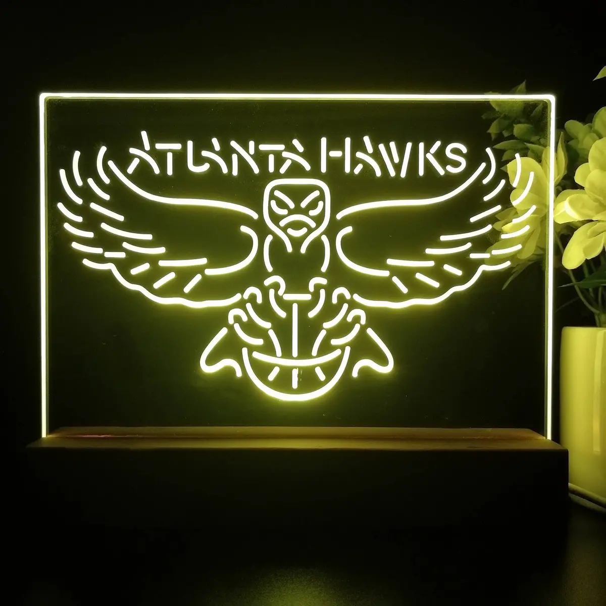 Atlanta Hawks 3D Illusion Night Light Desk Lamp 1
