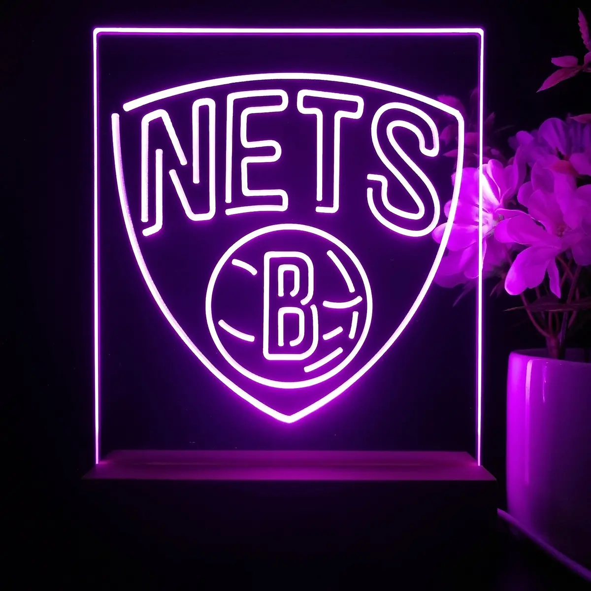 Brooklyn Nets Neon Sign Table Top Lamp 2