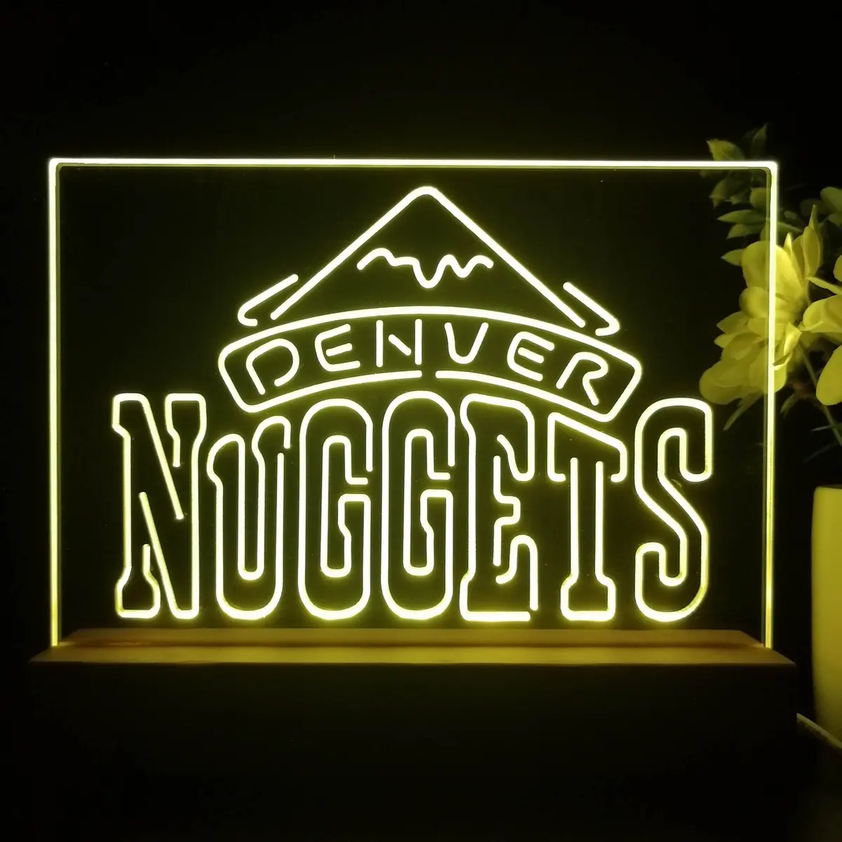 Denver Nuggets 3D Illusion Night Light Desk Lamp 2