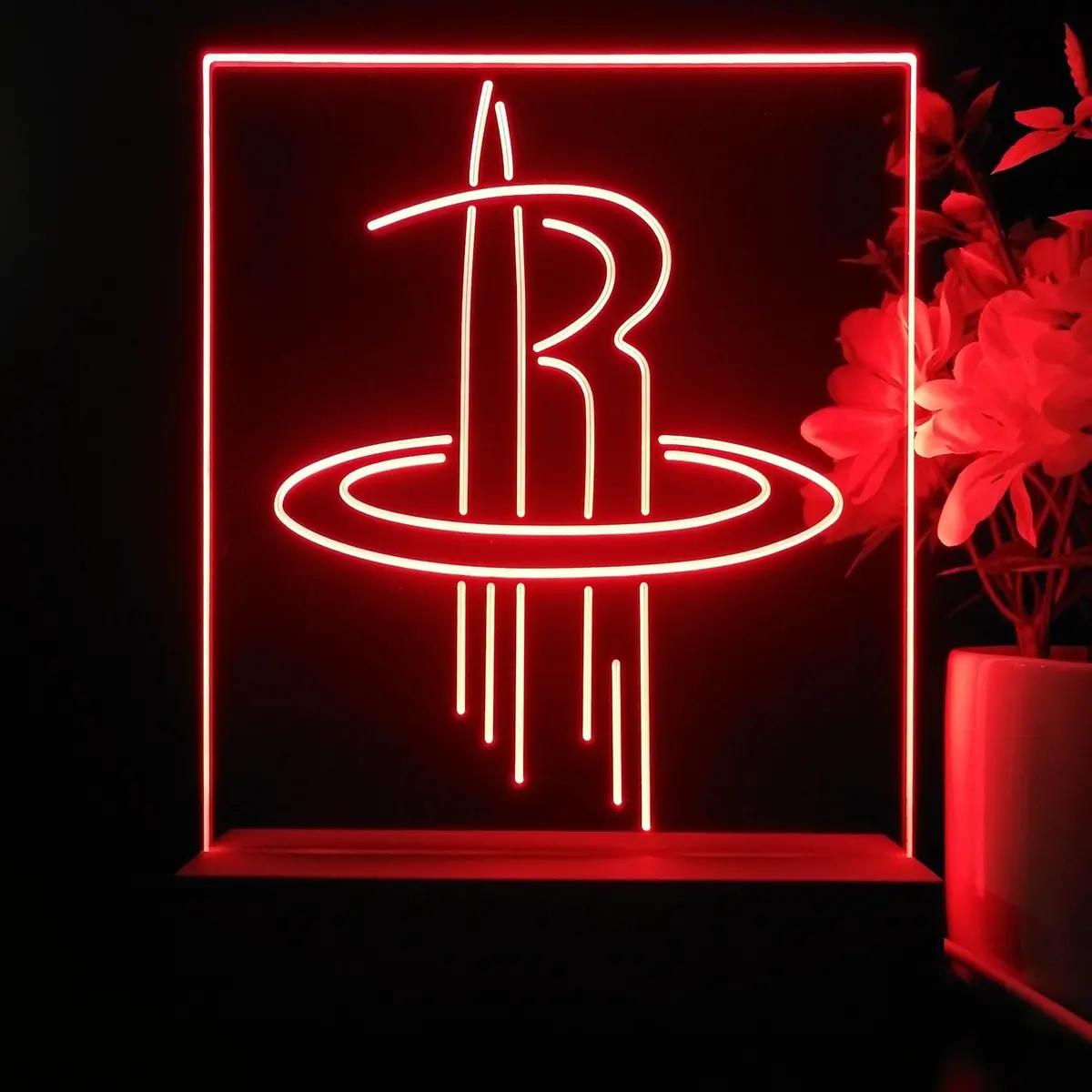 Houston Rockets Night Light Neon Pub Bar Lamp 1