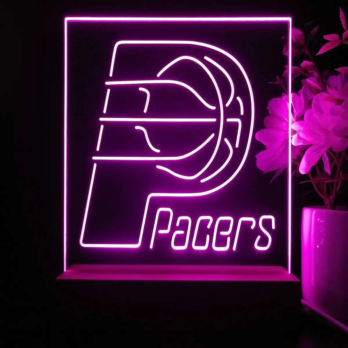 Indiana Pacers Night Light Neon Pub Bar Lamp 1