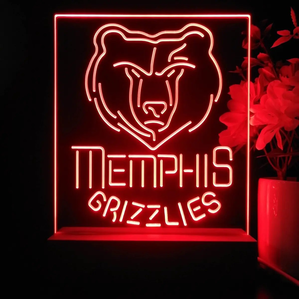 Memphis Grizzlies Night Light Neon Pub Bar Lamp 1