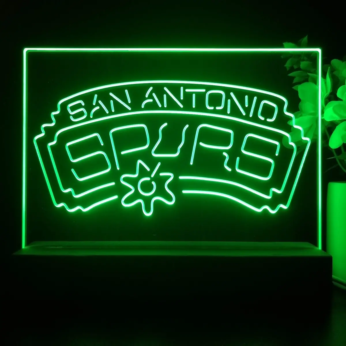 San Antonio Spurs 3D Illusion Night Light Desk Lamp 1