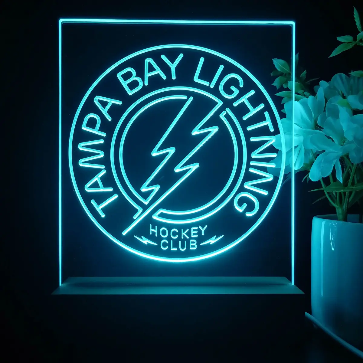Tampa Bay Lightning Neon Sign Table Top Lamp 1