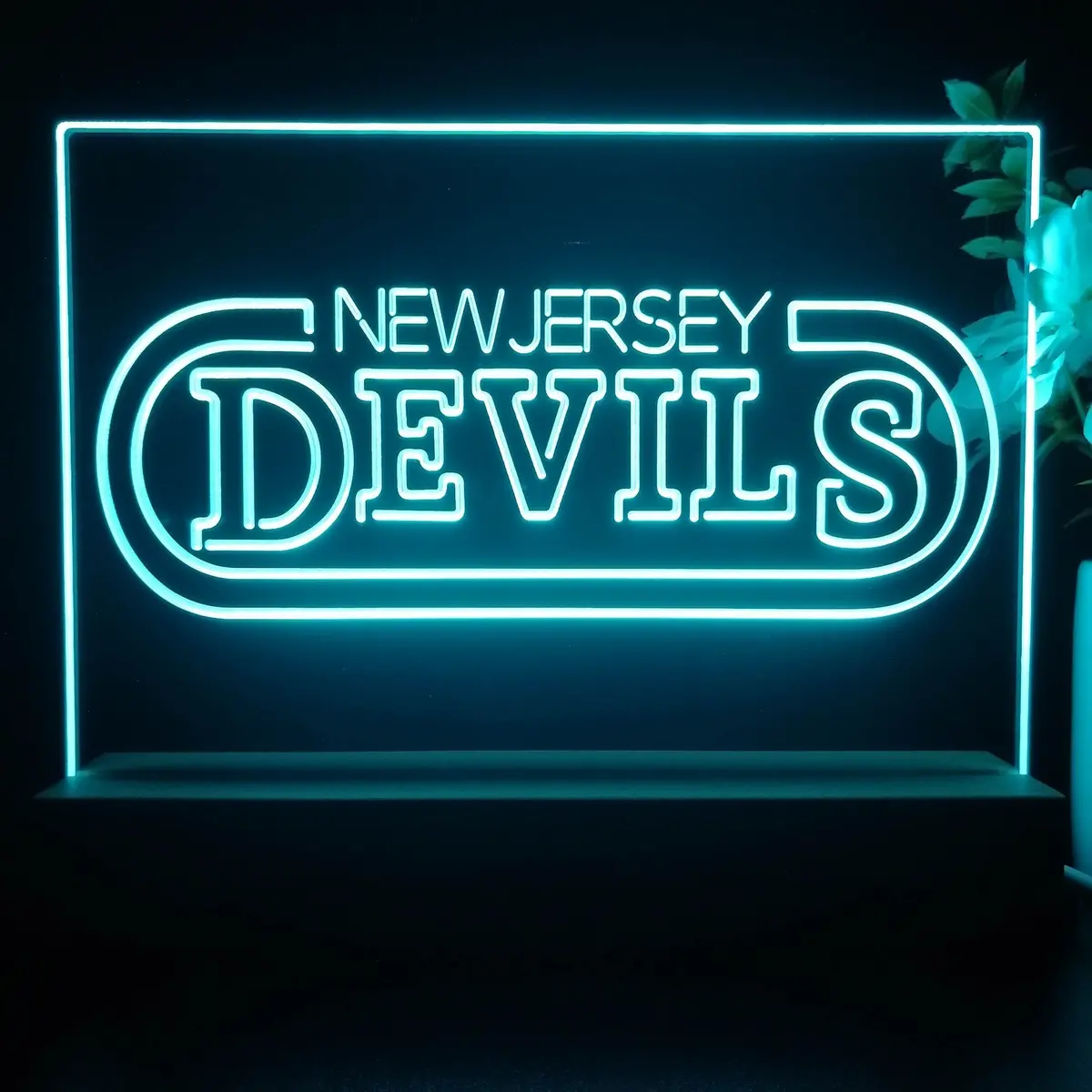 New Jersey Devils 3D Illusion Night Light Desk Lamp 1