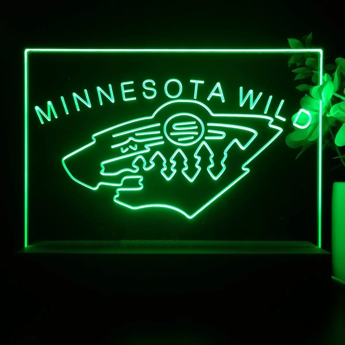 Minnesota Wild 3D Illusion Night Light Desk Lamp 1