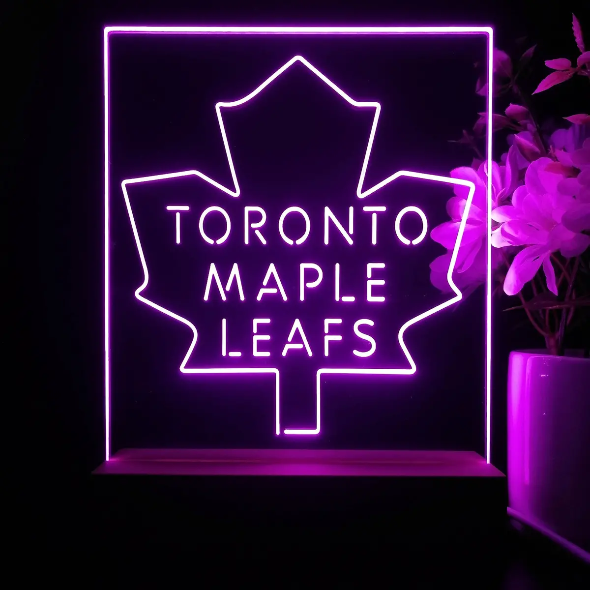 Toronto Maple Leafs Night Light Neon Pub Bar Lamp 1