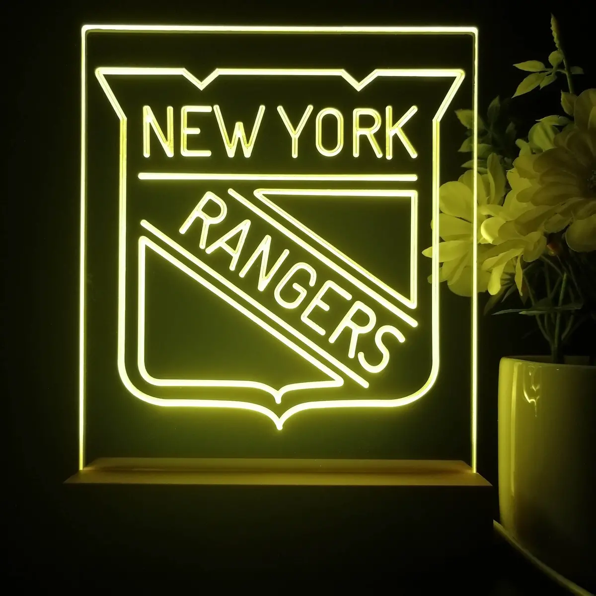 New York Rangers 3D Illusion Night Light Desk Lamp 1