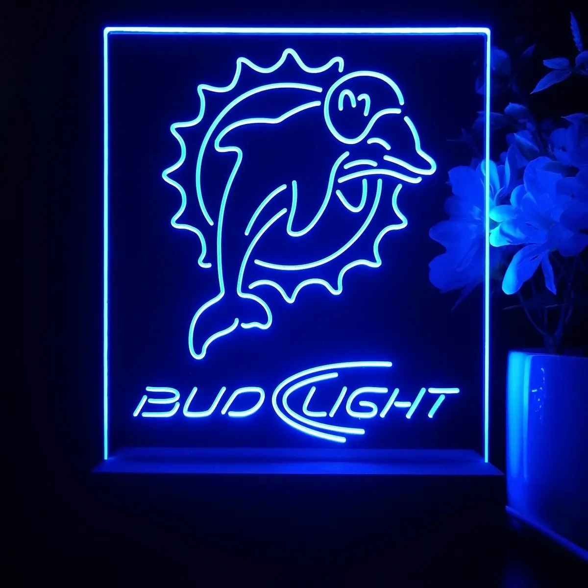 Miami Dolphins Night Light Neon Pub Bar Lamp 1