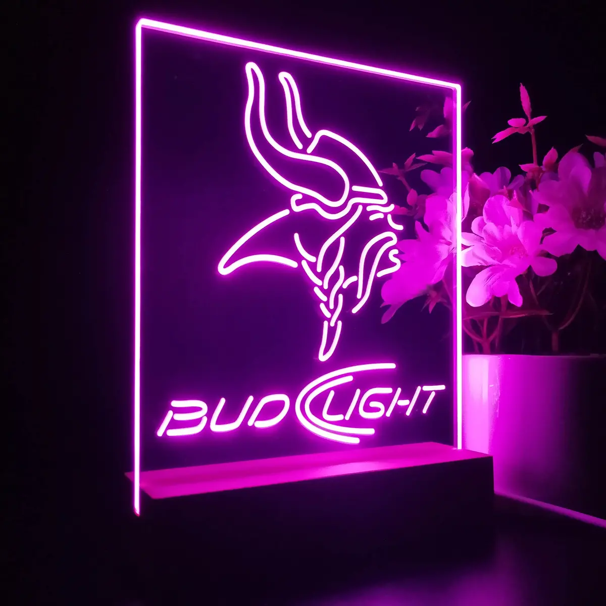 Minnesota Vikings Night Light Neon Pub Bar Lamp 1