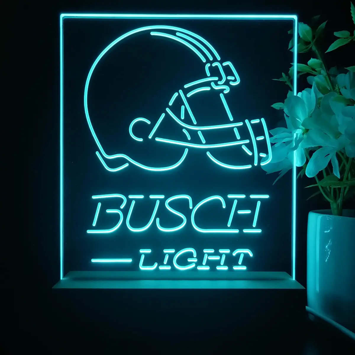 Cleveland Browns Busch Light Neon Sign Pub Bar Lamp 1