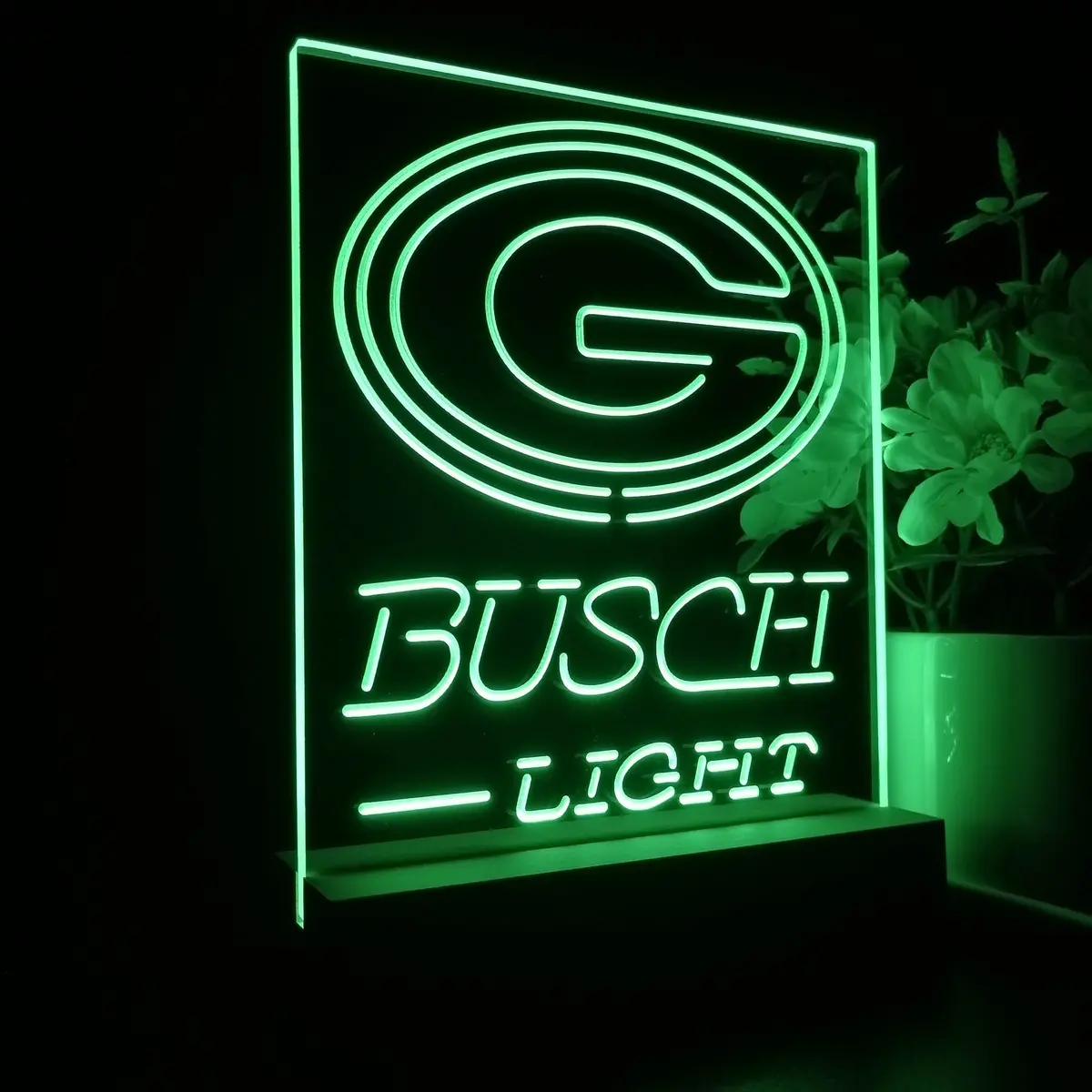 Green Bay Packers Busch Light Neon Sign Pub Bar Lamp 1