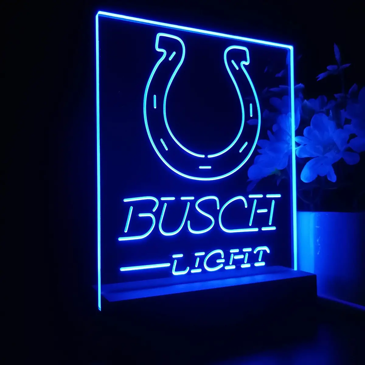 Indianapolis Colts Busch Light Neon Sign Pub Bar Lamp 1