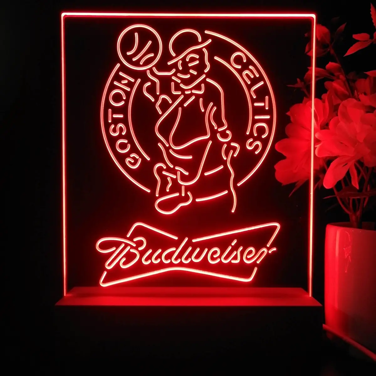 Boston Celtics Budweiser Neon Sign Pub Bar Lamp 1