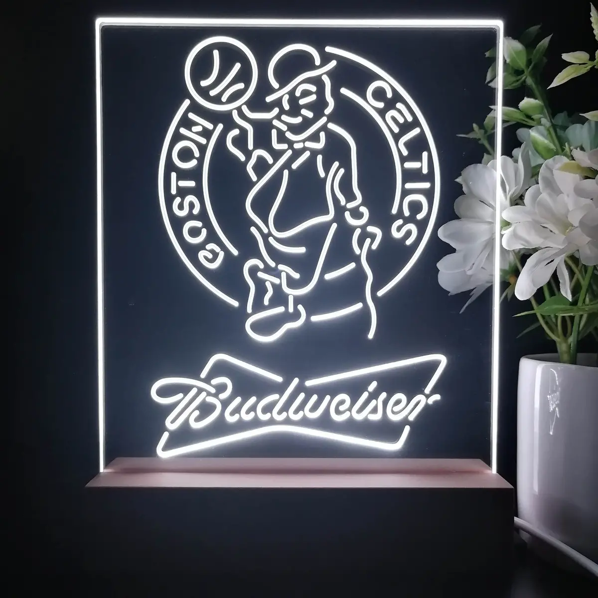 Boston Celtics Budweiser Neon Sign Pub Bar Lamp 2