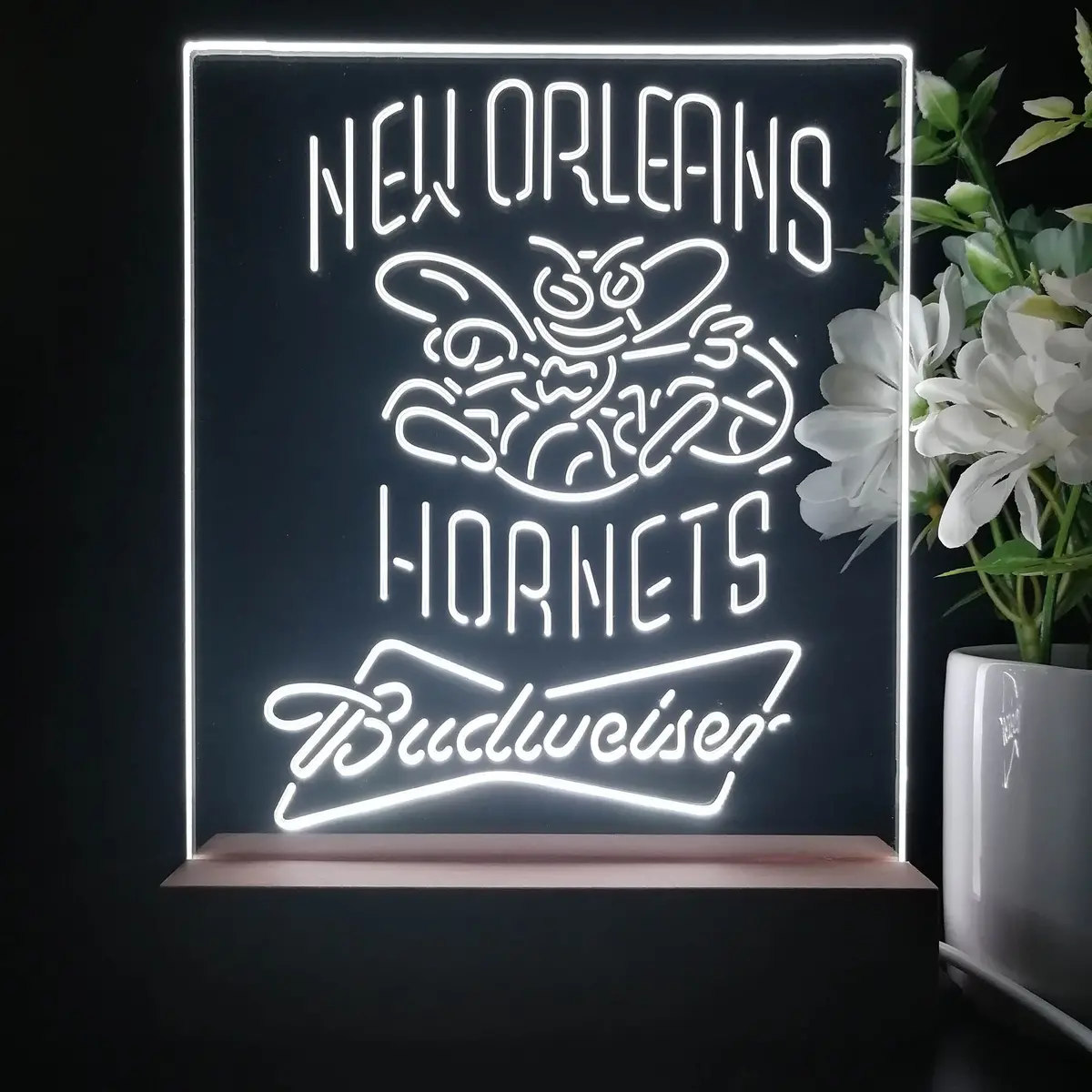 New Orleans Hornets Budweiser Neon Sign Pub Bar Lamp 1