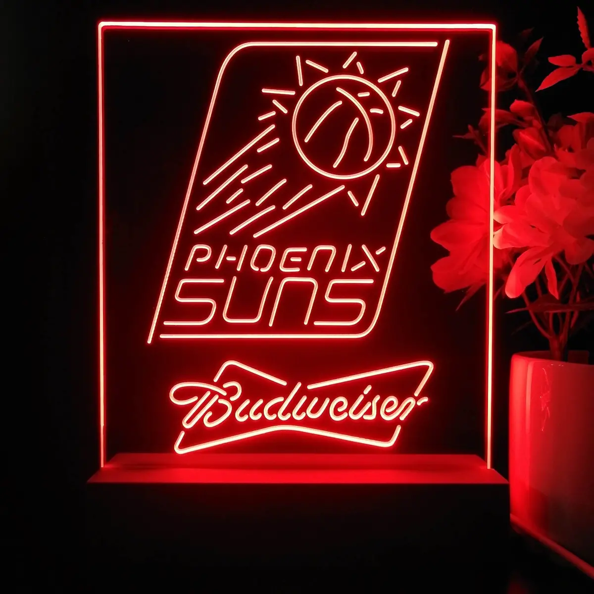 Phoenix Suns Budweiser Neon Sign Pub Bar Lamp 1