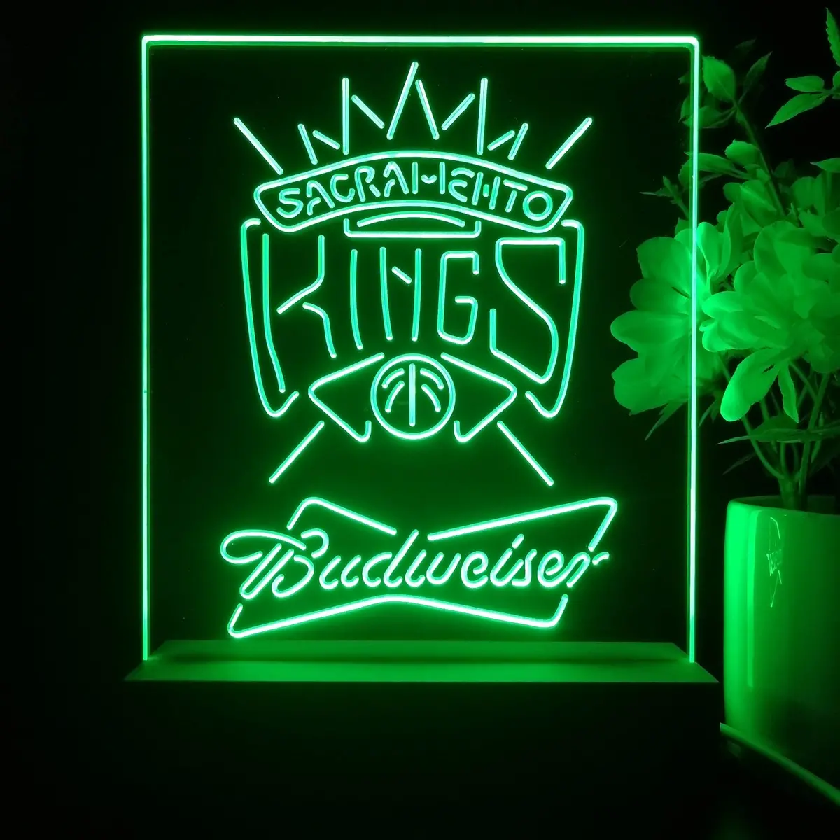 Sacramento Kings Budweiser Neon Sign Pub Bar Lamp 1