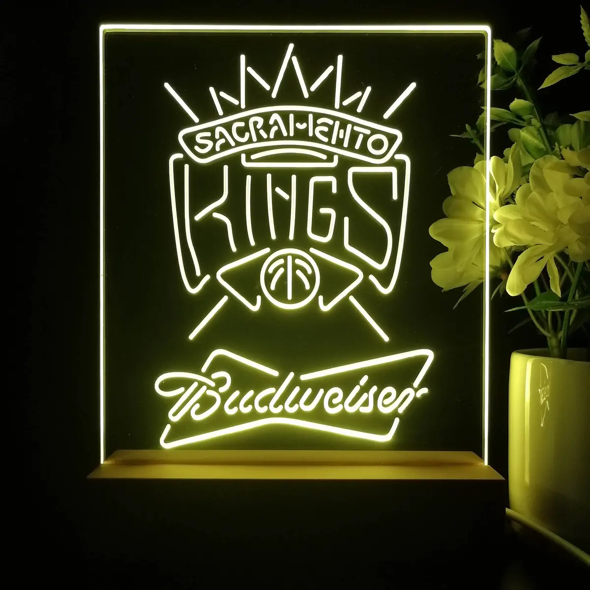 Sacramento Kings Budweiser Neon Sign Pub Bar Lamp 2