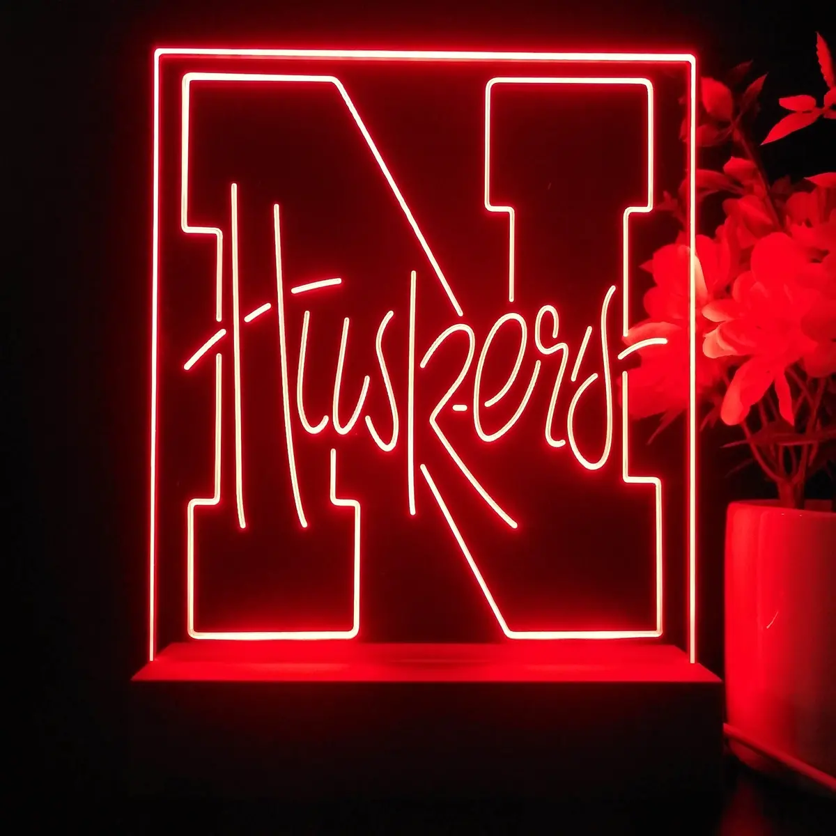 Nebraska Cornhuskers Neon Sign Pub Bar Lamp, Fandom Gift 1