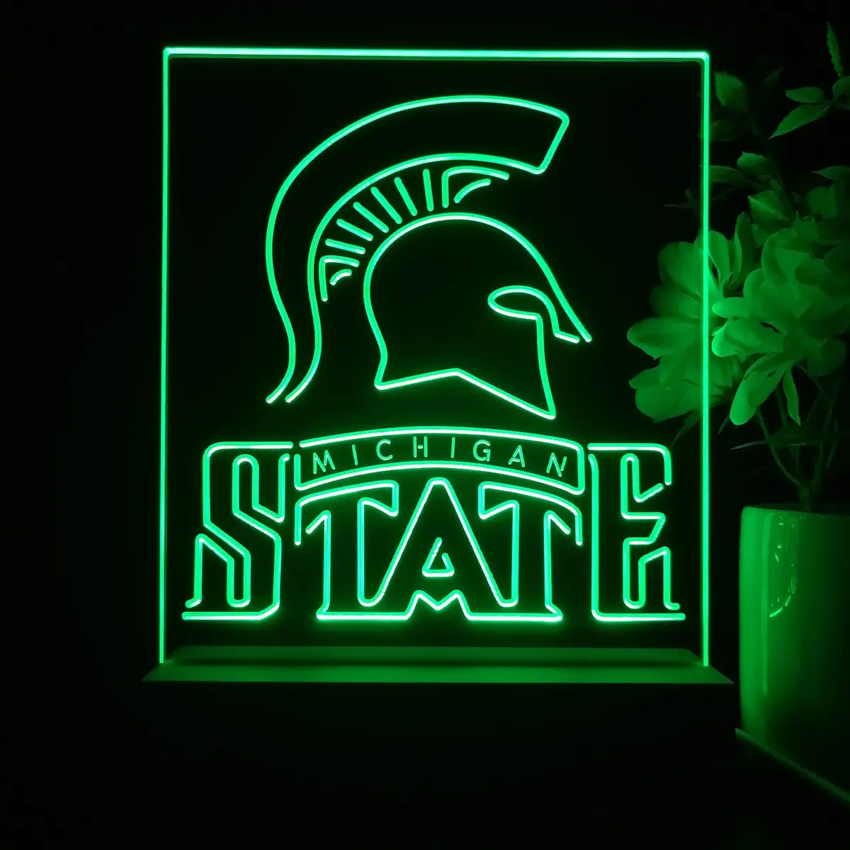 Michigan State Spartans Neon Sign Pub Bar Lamp 1